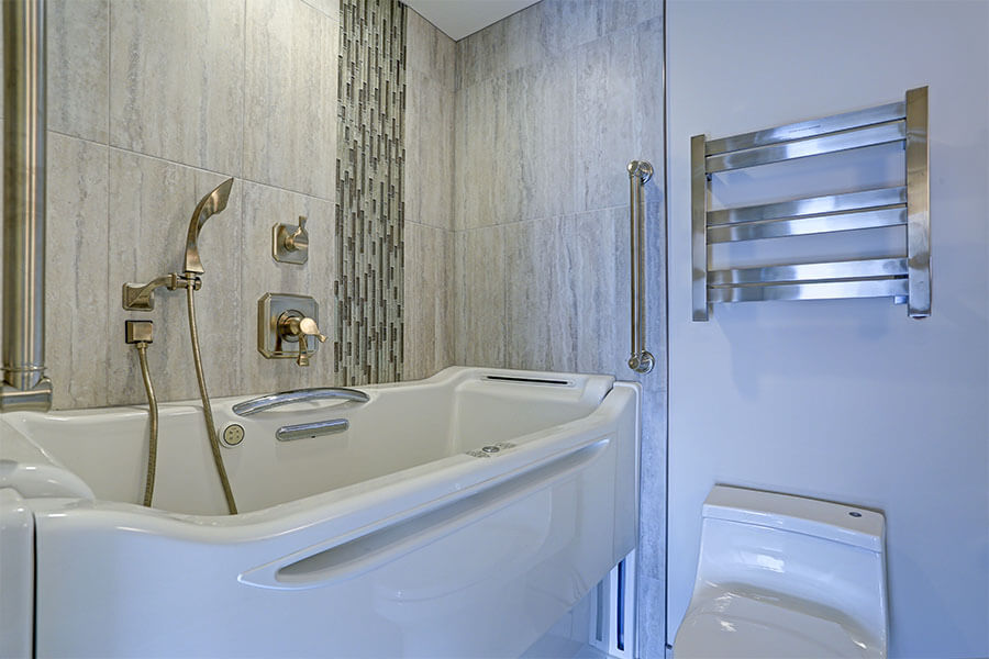 contemporary bathroom design with aging and accessibility solutions