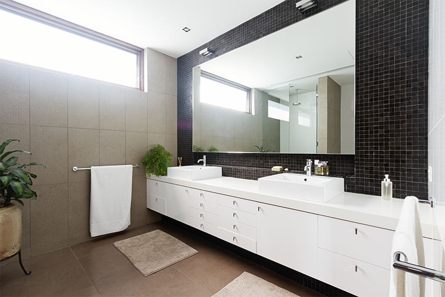 bathroom design with floating vanity