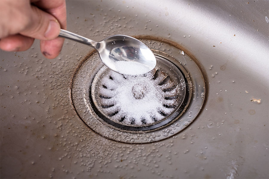 eliminate odor kitchen sink drain